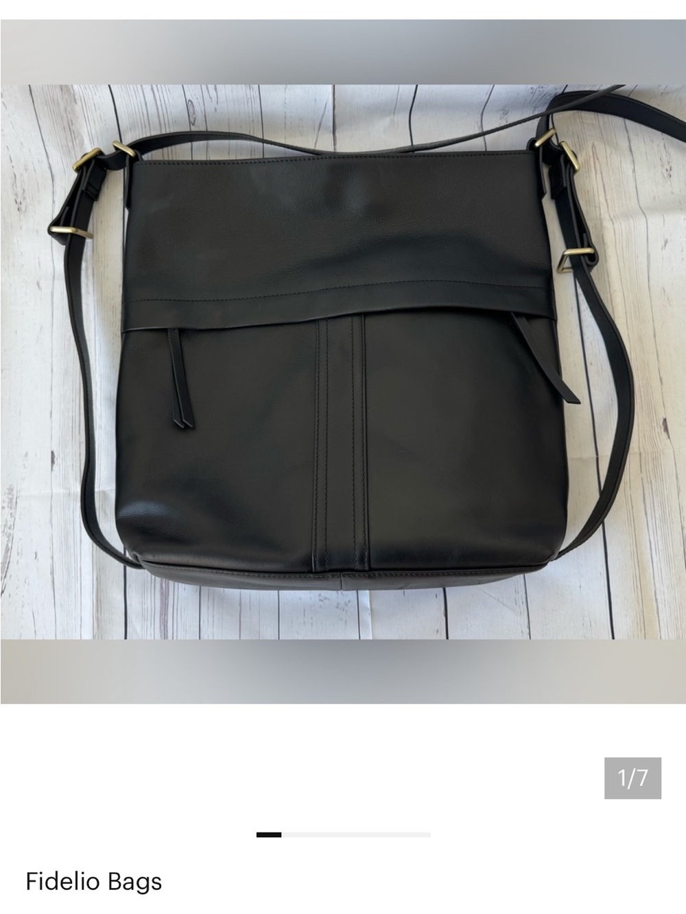 Fidelio Black Leather Convertible Purse